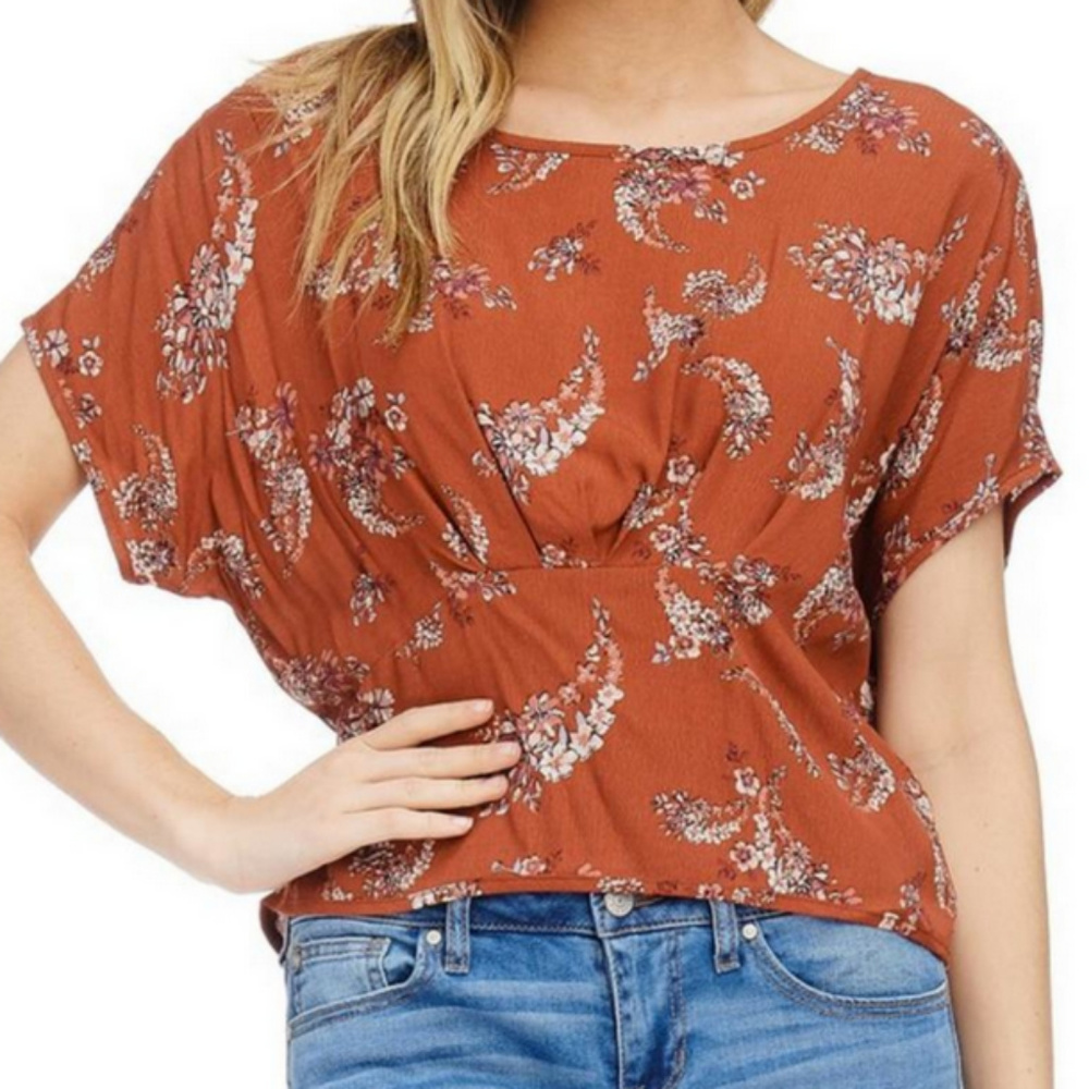 Anama Floral Orange Blouse